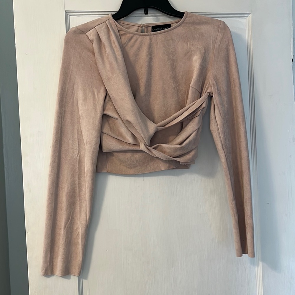 Cropped top blush pink